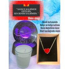 Normadia Renkli LED Işıklı Cam Satürn, Kız Küre, Dolunay, Kristal Top ve Kalp Sıkça Satılanlar