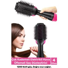 Normadia Çok Kademeli 1200W Elektrikli Hava Üflemeli Saç Düzleştirici Fön Tarağı