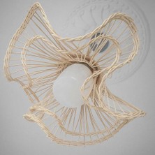 Sipariş Box Doğal Bambu  Dalgalı Sarkıt Avize