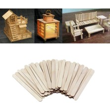 PremiumPort 100 Adet Projelik Abeslang Tahta Çubuk, Çok Yönlü ve Dayanıklı Malzeme