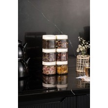 Özbience 6'lı Kare Cam Kavanoz Seti, Mutfak Saklama ve Düzenleme Için