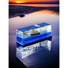 Normadia Dikdörgen Şekilli Batmayan Gemi Modeli, Dekor ve Hobi Için Mükemmel