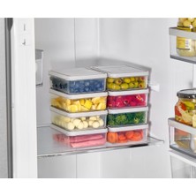 Özbience 8'li 0.5 Lt Saklama Kabı Seti, Buzdolabı ve Buzluk Düzenleyici