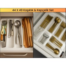 PremiumPort 44X49 cm Beyaz Kaşıklık ve Kepçelik 2'li Set, Kesilebilir, Çok Amaçlı