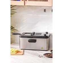 Özbience Inox Yağ Filtreli Zamanlayıcı Fritöz Xl 3,2l, Pratik ve Sağlıklı Pişirme