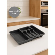 PremiumPort Çekmece Içi Kayar Kaşıklık, Ayarlanabilir ve Düzenli Organizer