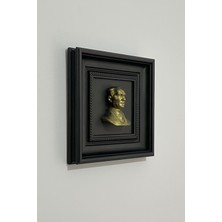 Dokulu Ruhlar Mustafa Kemal Atatürk Figürlü Tablo – Modern Çerçeve Görünümlü Duvar Süsü, Atatürk Dekorasyon