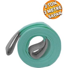 PremiumPort 2 Ton Polyester Spanzet, 3m Turkuaz Yük Kaldırma ve Taşıma Halatı
