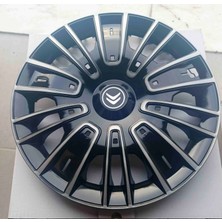 Yk Citroen C-Elysee / C4 / C3 / C2 / Berlingo / Nemo Uyumlu 16 Inç Jant Kapağı 4'lü Takım Amblem Hediyeli