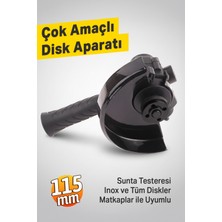 PremiumPort Siyah 115 mm Çok Amaçlı Taşlama Diskleri ve Matkap Uyumlu Aparat Seti