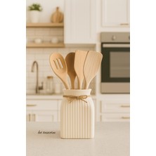 PremiumPort Bohem Tarzı Seramik Kaşıklık, 15 cm Sade ve Şık Tasarım