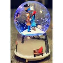Normadia Kış Masalı Sokak Lambası Gece Lambası Işıklı ve Müzikli Orta Boy Kar Küresi