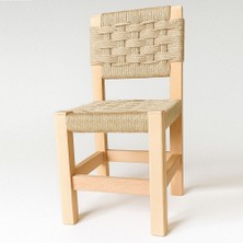 Sipariş Box Hasır Örgülü Sırt Destekli Tabure