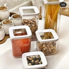 Özbience Pratik ve Şık 5'li Kare Saklama Kabı Seti, Günlük Kullanım Için Ideal