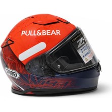 Gümrük Bey Shoei Dot Ece Sertifikalı Pullbear Dizayn Tam Koruma Motosiklet Kaskı Şeffaf Vizör Xl Beden