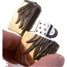 Techmarketi Amazon Kabartmalı Kanatlı Kadın Savaşçı Metal Gazlı Çakmak