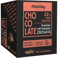 Mealjoy Proteinli Çikolata 40 G x 12’li Paket