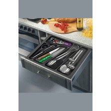 PremiumPort Gri Çekmece Içi Kepçelik 50X45 Cm, Pratik ve Şık Depolama Çözümü