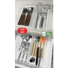 Teknotrust 4’lü Bade Xl Çekmece Için Bıçak ve Kaşıklık Organizer Seti