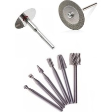 PremiumPort Mini Ahşap Oyma Elmas Kesici Seti, Dremel ve Proxxon Uyumlu, Hobi Için