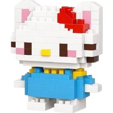 Oyunsal Mini Sanrio Hello Kitty Yapboz 3D Puzzle Mini Figür Yapı Blokları – Mavi
