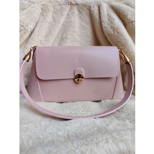 Tuel Minimalist Tasarım Gold Tokalı Kadın Şık Kol Çantası