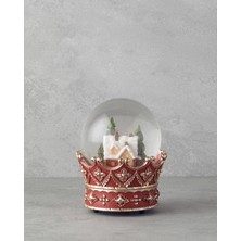 Normadia Yılbaşı Temalı Kar Küresi, Kırmızı, 11,5X11,5X12,5 cm