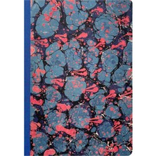 Bazen Defter Ebru Desenli Sırtı Bez Ciltli Defter No: AE11