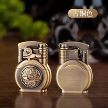 Techmarketi Rüzgar Geçirmez Jet Metal Gazlı Çakmak Döner Tabla Özel Tasarım Çakmak