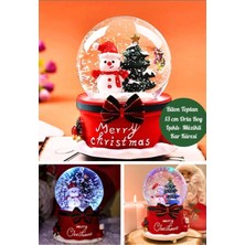 Normadia Yılbaşı 2025 Kardan Adam 13 cm Işıklı Müzikli Kar Küresi