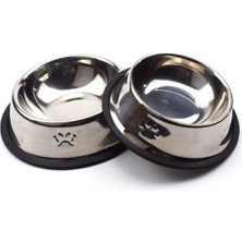 Buğz Paslanmaz Çelik Metal Mama Kabı 18 Cm.