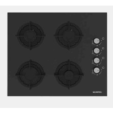 Kumtel Döküm Izgaralı Lpg (Tüplü) Siyah Cam Ankastre Ocak Ko-40 Ta