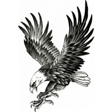 Kartal Geçici Dövme Şablonu Büyük Boy