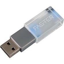 Olinea Faster 128 GB Mimi Serisi USB 3.0 Yüksek Hızlı Işıklı Metal Flash Bellek