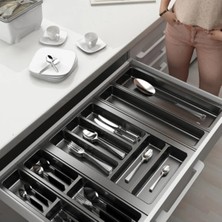 PremiumPort Çekmece Içi Kaşıklık Düzenleyici, 74X48 Cm, Ayarlanabilir Kenar ve Yanlar