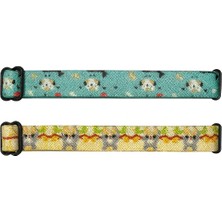 Buğz Desenli Zilli Kedi Tasması