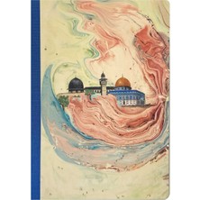 Bazen Defter Ebru Desenli Sırtı Bez Ciltli Defter No: AE09