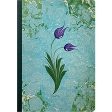 Bazen Defter Ebru Desenli Sırtı Bez Ciltli Defter No: AE19