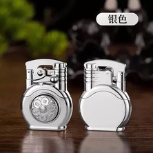 Techmarketi Rüzgar Geçirmez Jet Metal Gazlı Çakmak Döner Tabla Özel Tasarım Çakmak