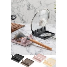 PremiumPort 4 Bölmeli Tezgah Üstü Kaşık ve Kepçe Altlığı, Pratik ve Temiz Kullanım