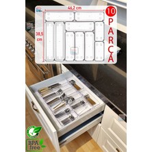 PremiumPort 10'lu Modüler Şeffaf Çekmece ve Buzdolabı Organizer Seti