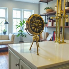 Sleep Nova Modern Metal Ayaklı Dekoratif Masa Saati Gold Kasa