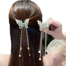 Elas Home Şık Tasarım Taşlı Kelebek Toka