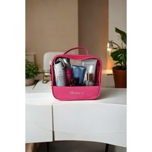 Helen's Home Şeffaf Panelli Makyaj Çantası Makyaj Malzemeleri Düzenleyici 22X20 cm