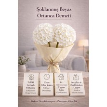 Bontia Şoklanmış Beyaz Ortanca Demeti – Uzun Ömürlü, Bakım Gerektirmeyen Dekoratif Hediye