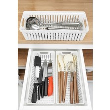 PremiumPort 3'lü Modüler Kaşıklık ve Kepçelik Çekmece Düzenleyici Set