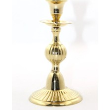 Buğz Tekli Pirinç Şamdan Model 3