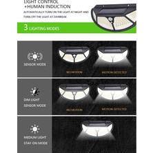 Buğz Fonksiyonel Sensörlü 102 Ledli Solar Bahçe Lambası