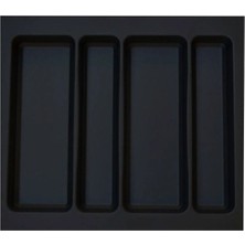 Teknotrust Çekmece Içi Düzenleyici, Çok Amaçlı ve Kesilebilir, Siyah, 47X49 cm