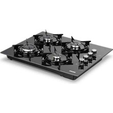 Kumtel Döküm Izgaralı Lpg (Tüplü) Siyah Cam Set Üstü Ocak KO-40TS